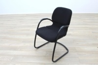 Steelcase Strafor Black Fabric Office Meeting Chairs - Thumb 2