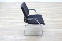 Orangebox Black Fabric Cantilever Office Meeting Chair - Thumb 6