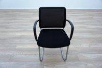 Black Mesh / Fabric Cantilever Office Meeting Chairs - Thumb 3