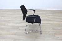 Giroflex Black Fabric Cantilever Office Meeting Chair - Thumb 6