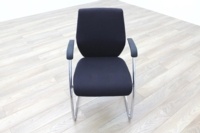Orangebox Black Fabric Cantilever Office Meeting Chair - Thumb 2
