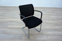 Black Mesh / Fabric Cantilever Office Meeting Chairs - Thumb 2