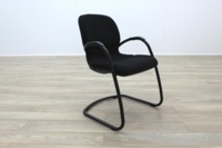 Steelcase Strafor Black Fabric Office Meeting Chairs - Thumb 4