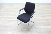 Orangebox Black Fabric Cantilever Office Meeting Chair - Thumb 3
