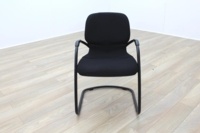 Steelcase Strafor Black Fabric Office Meeting Chairs - Thumb 3