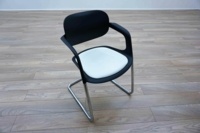 Allermuir A781 Black / White Office Stacking Meeting Chairs - Thumb 2