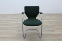 Orangebox X10 Green Fabric Cantilever Stacking Office Meeting Chairs - Thumb 4
