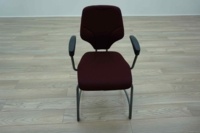 Giroflex G64 Cantilever Burghundy Office Meeting Chair - Thumb 3