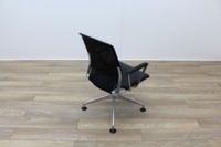 Vitra Meda Black Leather Seat Mesh Back Meeting Chair - Thumb 7