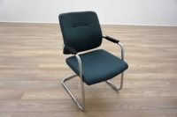 Blue Fabric Cantilever Office Meeting Chairs - Thumb 2
