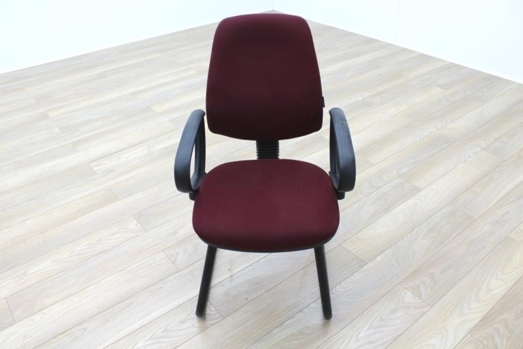 President Burgundy Fabric Office Meeting Chairs
