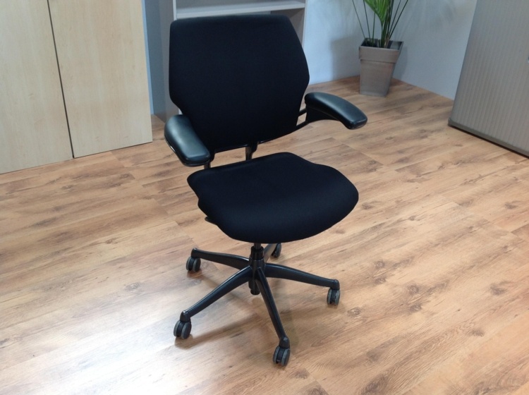 Black Humanscale Freedom Multifunction Office Task Chairs w/ Arms