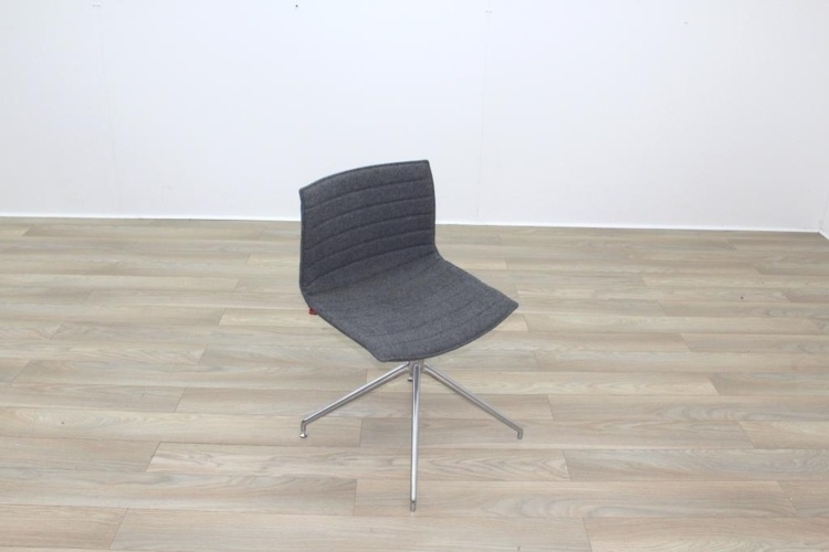 Arper Catifa 46 Grey Fabric Office Meeting Chairs