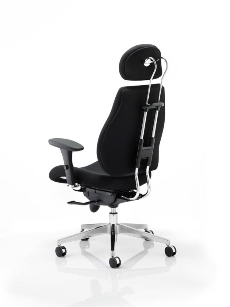Chiro Plus Ergo Posture Chair Black With Arms With Headrest