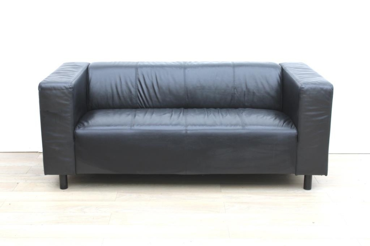 faux leather reception sofa