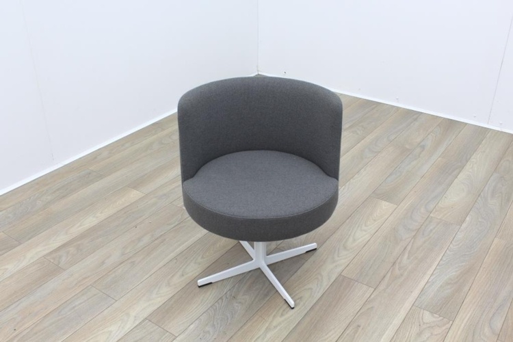 Brunner Grey Fabric Reception Tub Chair 