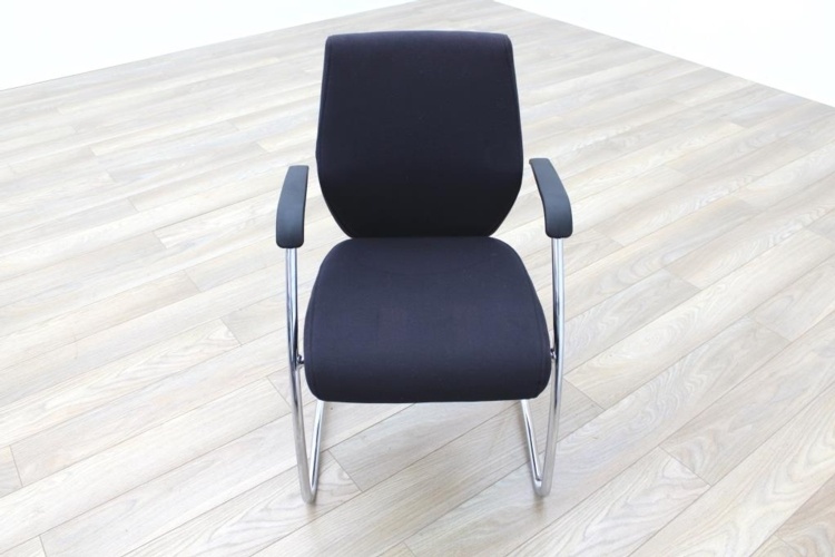 Orangebox Black Fabric Cantilever Office Meeting Chair