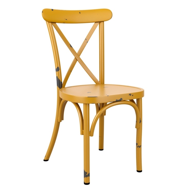 retro yellow dining chairs