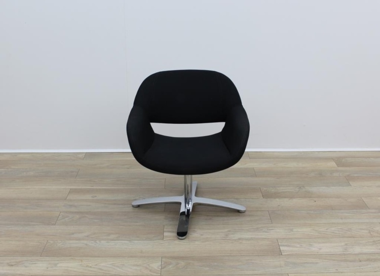 Black Fabric Kusch Co Volpe Meeting Chairs
