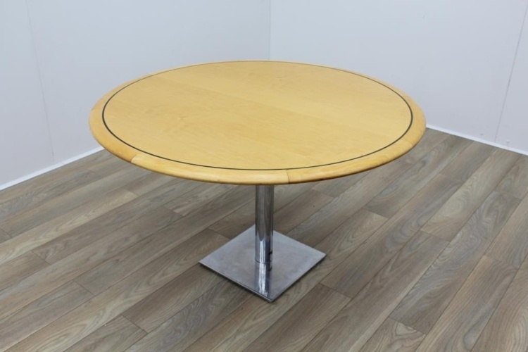 Golden Maple Round Meeting Table 1200mm