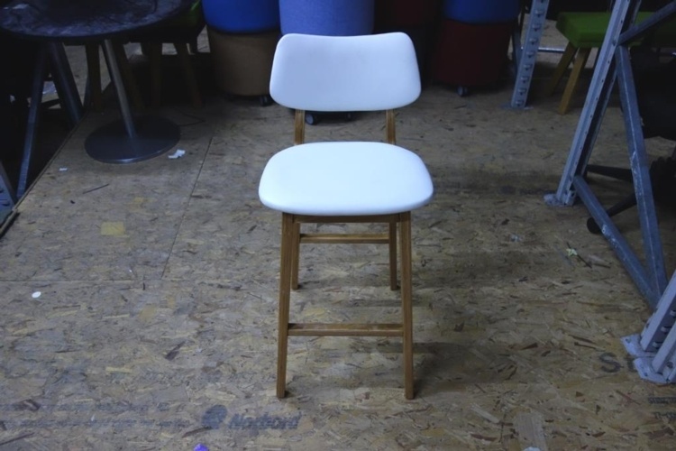 White Faux Leather Bar Stools