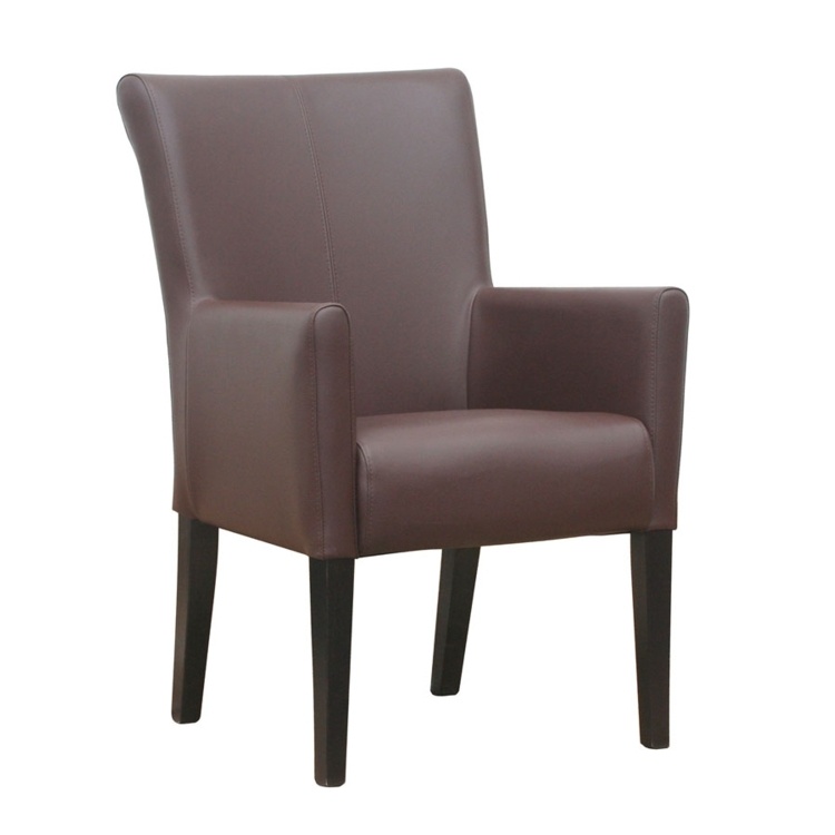 New YORK Brown High Quality Faux Leather Arm Chair