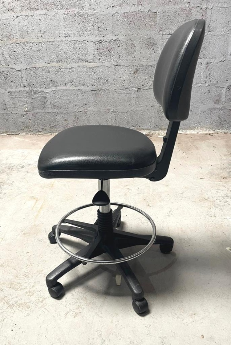 Faux Leather Draughtsman Chairs With Casters