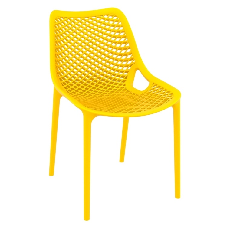 New Yellow Reinforced Polypropylene & Glass Fibre Stacking Office Canteen Cafe Bistro Chairs