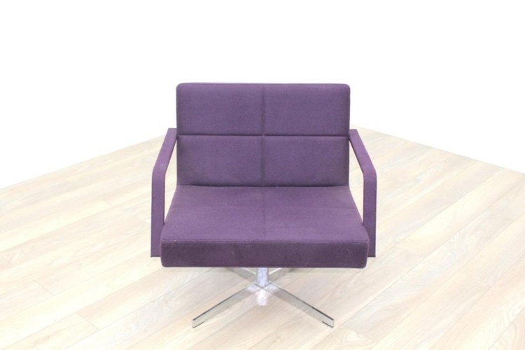 Brunner Purple Fabric Reception Chair Purple Rethink Office Furniture