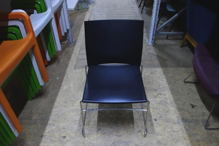 Connection Black Plastic Stacking Chairs
