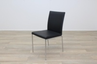 Brunner Black Leather Chrome Frame Meeting Chair - Thumb 3