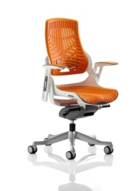 Zure Executive Chair Elastomer Gel Orange With Arms - Thumb 3