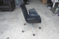 Knoll Black Leather Meeting Chair - Thumb 3