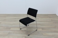 Brunner Black Velour Chrome Frame Meeting Chair - Thumb 3