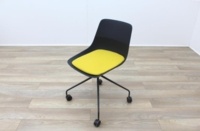 Brunner Black with Yellow Seat Meeting Chair - Thumb 3