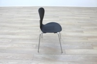 Black Plastic Stacking Office Canteen Chairs - Thumb 6