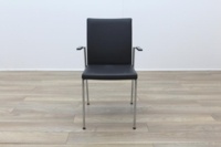 Brunner Grey Leather Meeting Chair - Thumb 4