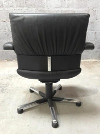 Black Leather Vitra Bellini/imago Meeting Chairs - Thumb 3