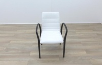 Brunner White Leather Meeting Chair - Thumb 4
