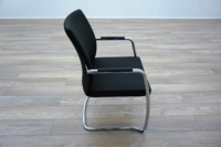 Ocee Design Grey Fabric Cantilever Office Meeting Chairs - Thumb 4