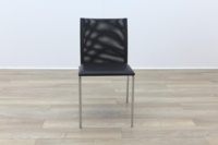 Brunner Black Mesh Back Black Leather Seat Meeting Chair - Thumb 4