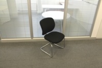 Black Fabric Meeting Chairs - Thumb 3