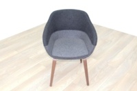 Brunner Grey Fabric Reception Tub Chair  - Thumb 2
