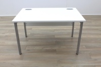 New Cancelled Order White 1200mm Straight Bench Leg Office Desks - Thumb 3