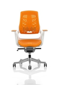 Zure Executive Chair Elastomer Gel Orange With Arms - Thumb 2
