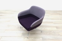 Brunner Light/Dark Purple Fabric Reception Tub Chair - Thumb 3