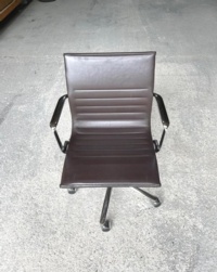 Brown Leather ICF Operator Chair - Thumb 3