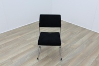 Brunner Black Velour Chrome Frame Meeting Chair - Thumb 2