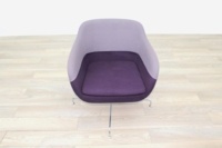 Brunner Light/Dark Purple Fabric Reception Tub Chair - Thumb 4