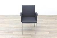 Brunner Dark Grey Leather Meeting Chair - Thumb 4